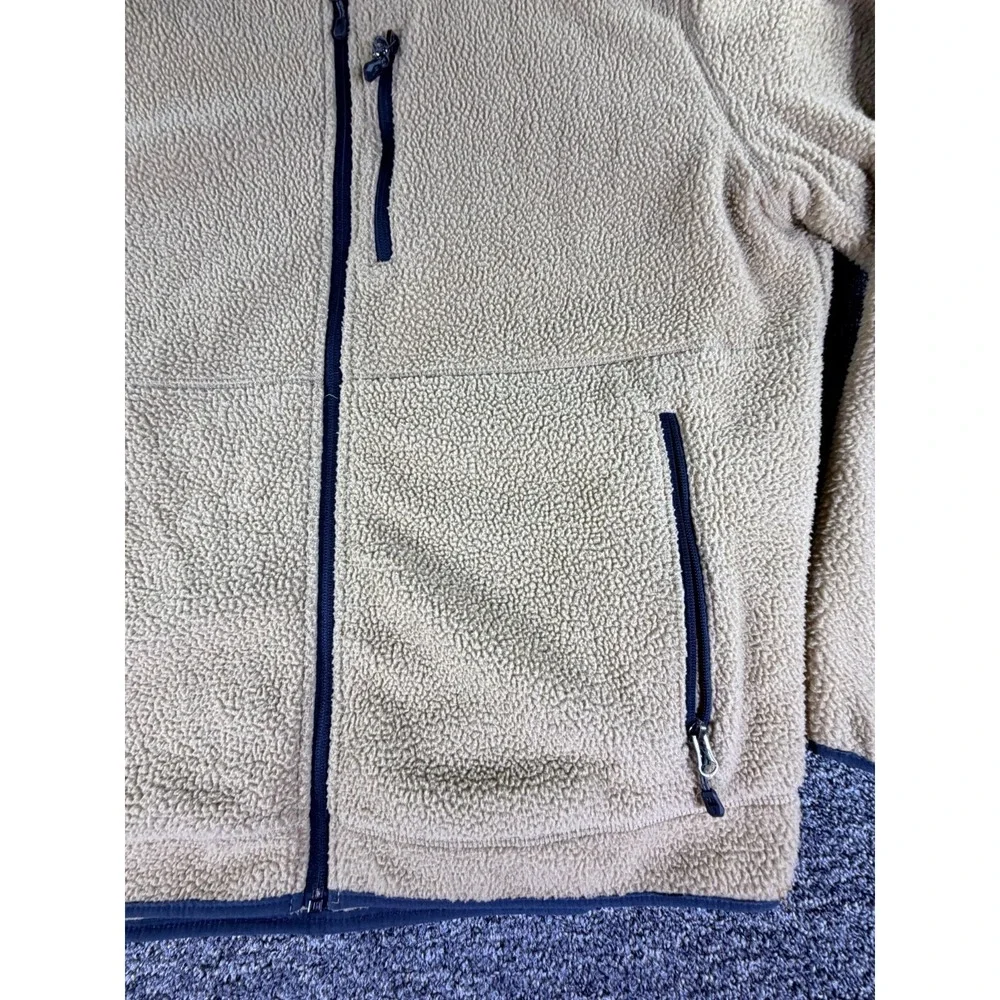 Free Country Fleece Jacket Mens 2XL 50-52 Camel Long Sleeve Full Zip Winter